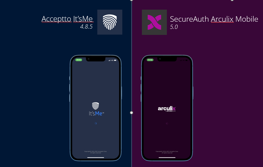 Before and after mobile app rebranding