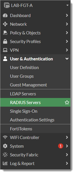 Select RADIUS