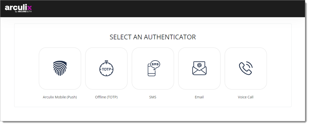 Select an authenticator