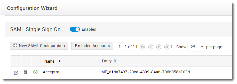 Enable SAML single sign-on