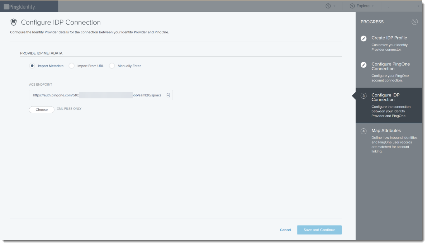 Configure IDP connection